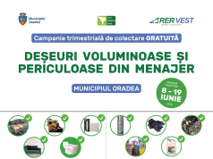 Colectare gratuită a deșeurilor voluminoase și periculoase din menajer, în Oradea